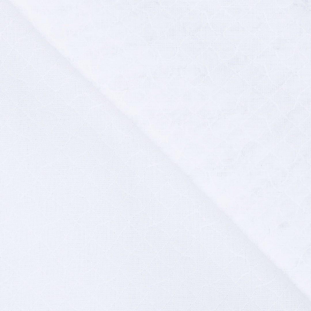 White Waves Cotton Pocket Square