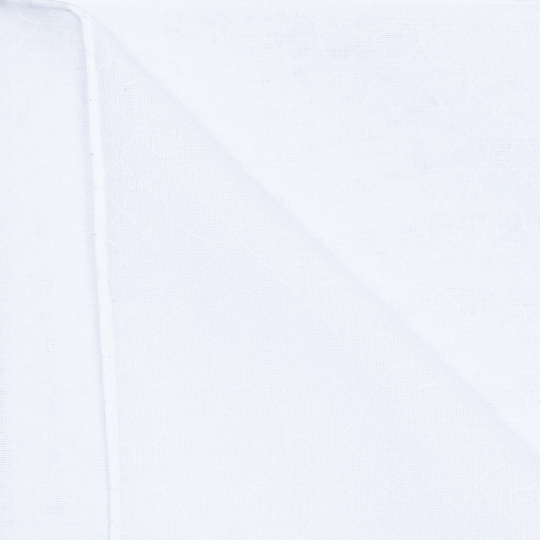 White Waves Cotton Pocket Square