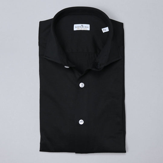 Black Giza Cotton Jersey Shirt