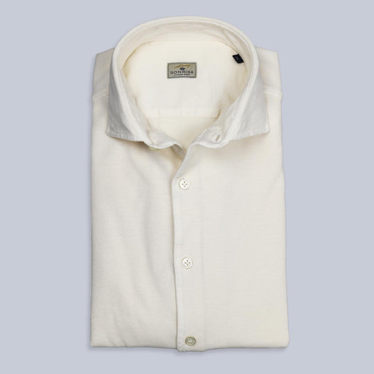 Cream Cotton Jersey Shirt