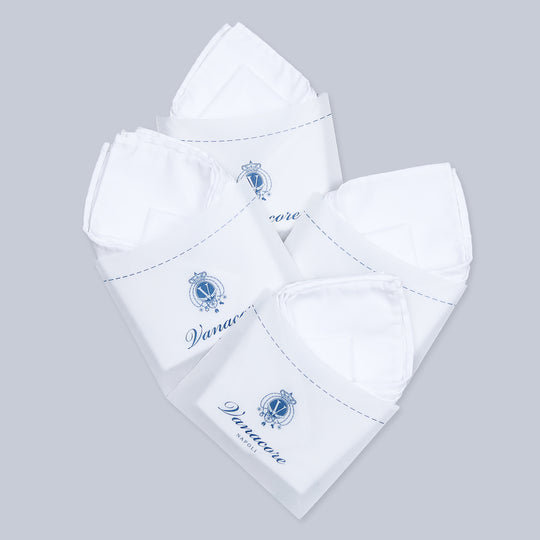 White Cotton Pocket Square