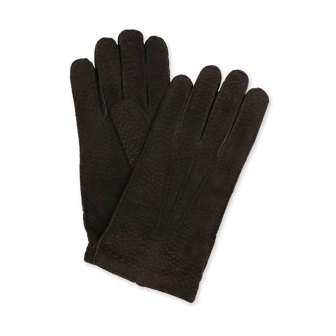 Dark Brown Carpincho Cashmere Lined Gloves