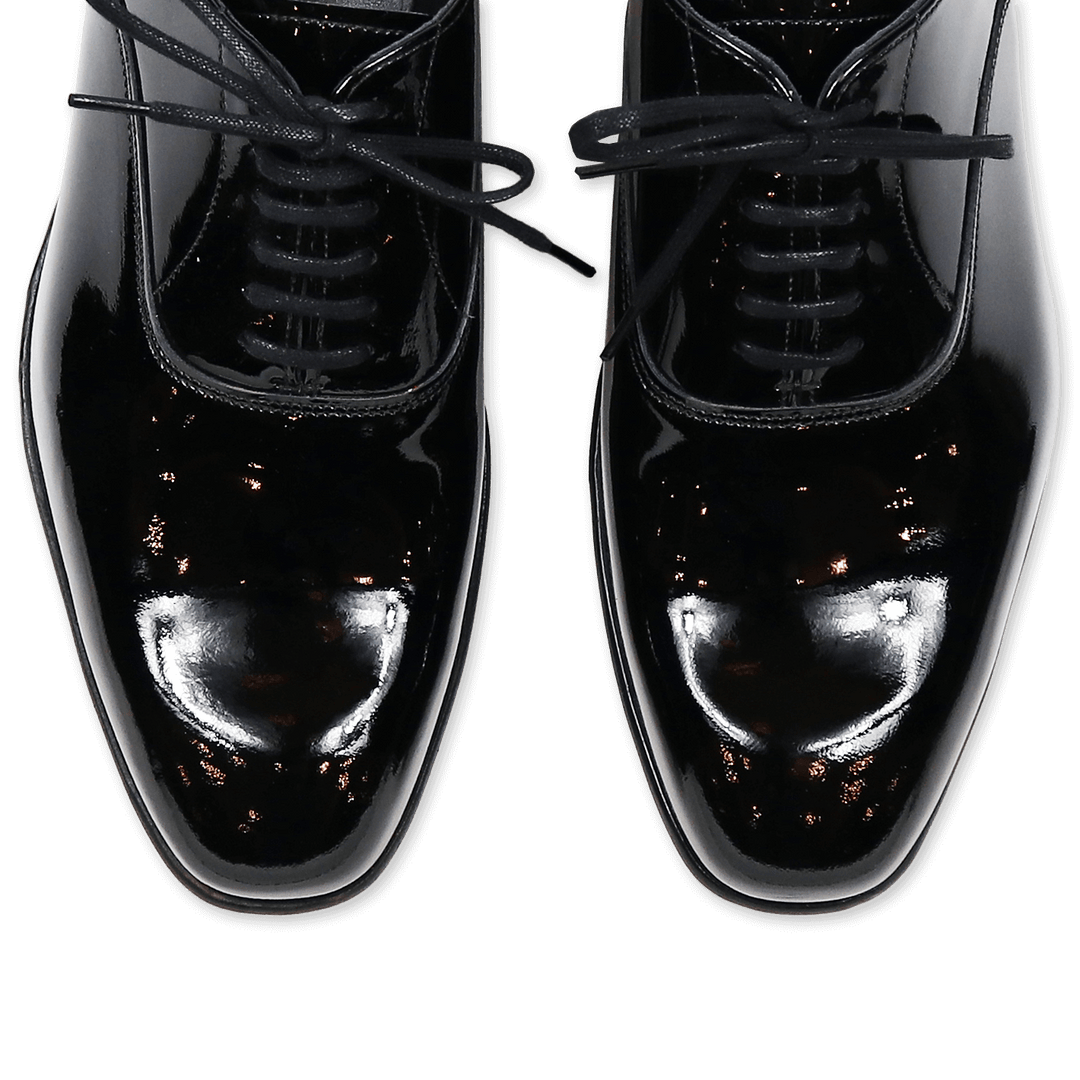 Black Patent Leather Oxford Shoes