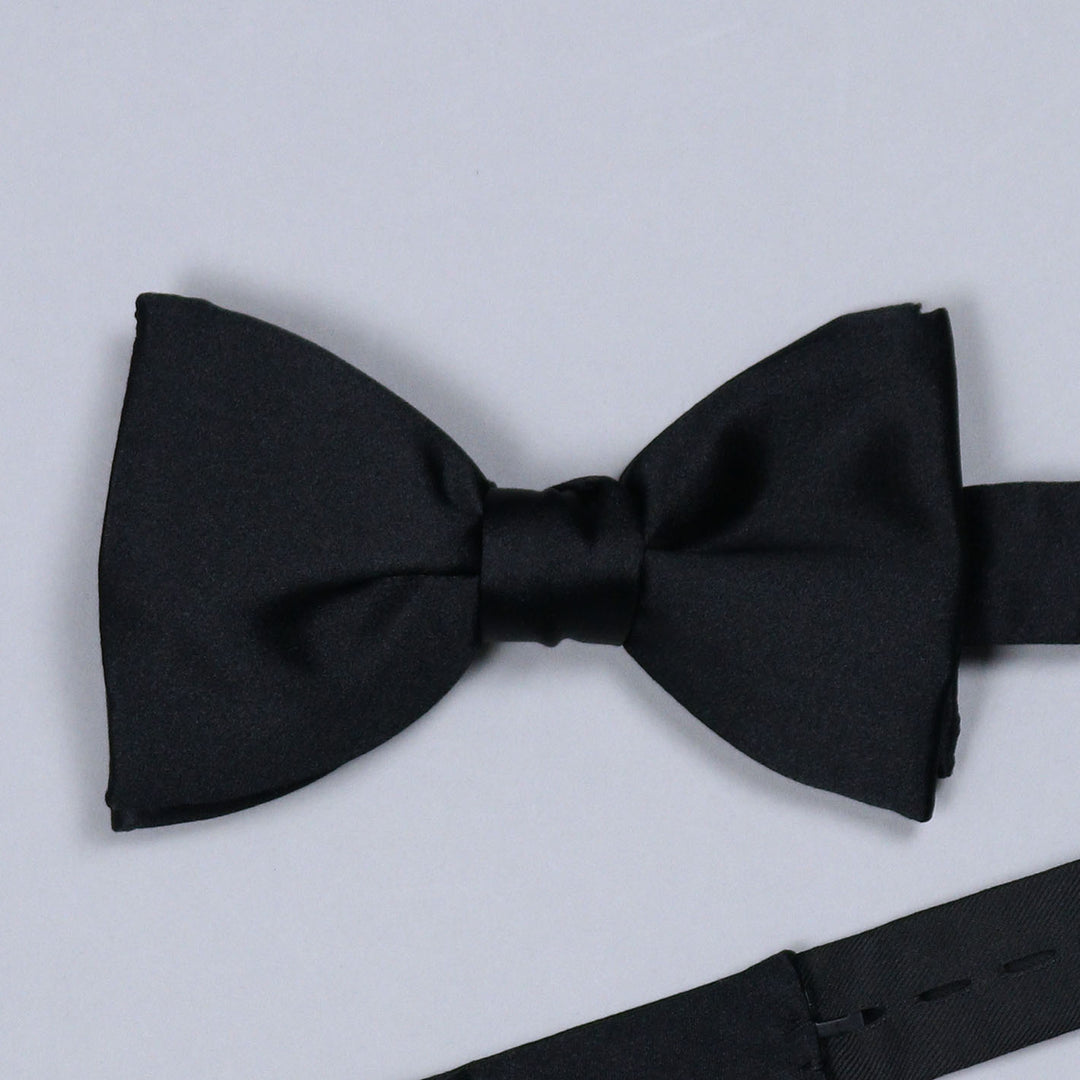 Black Silk Ready Tied Bow Tie