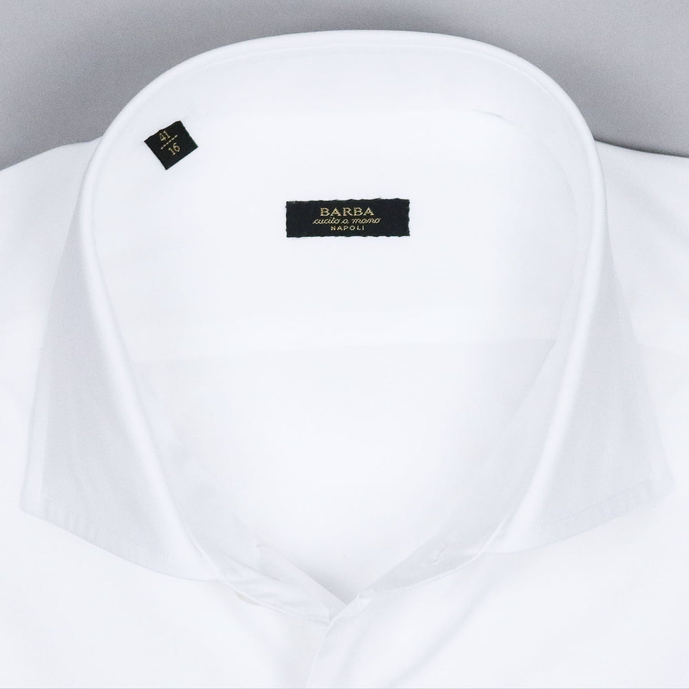 White Double Cuff Slim Fit Cutaway Shirt