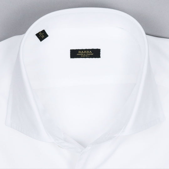 White Double Cuff Slim Fit Cutaway Shirt