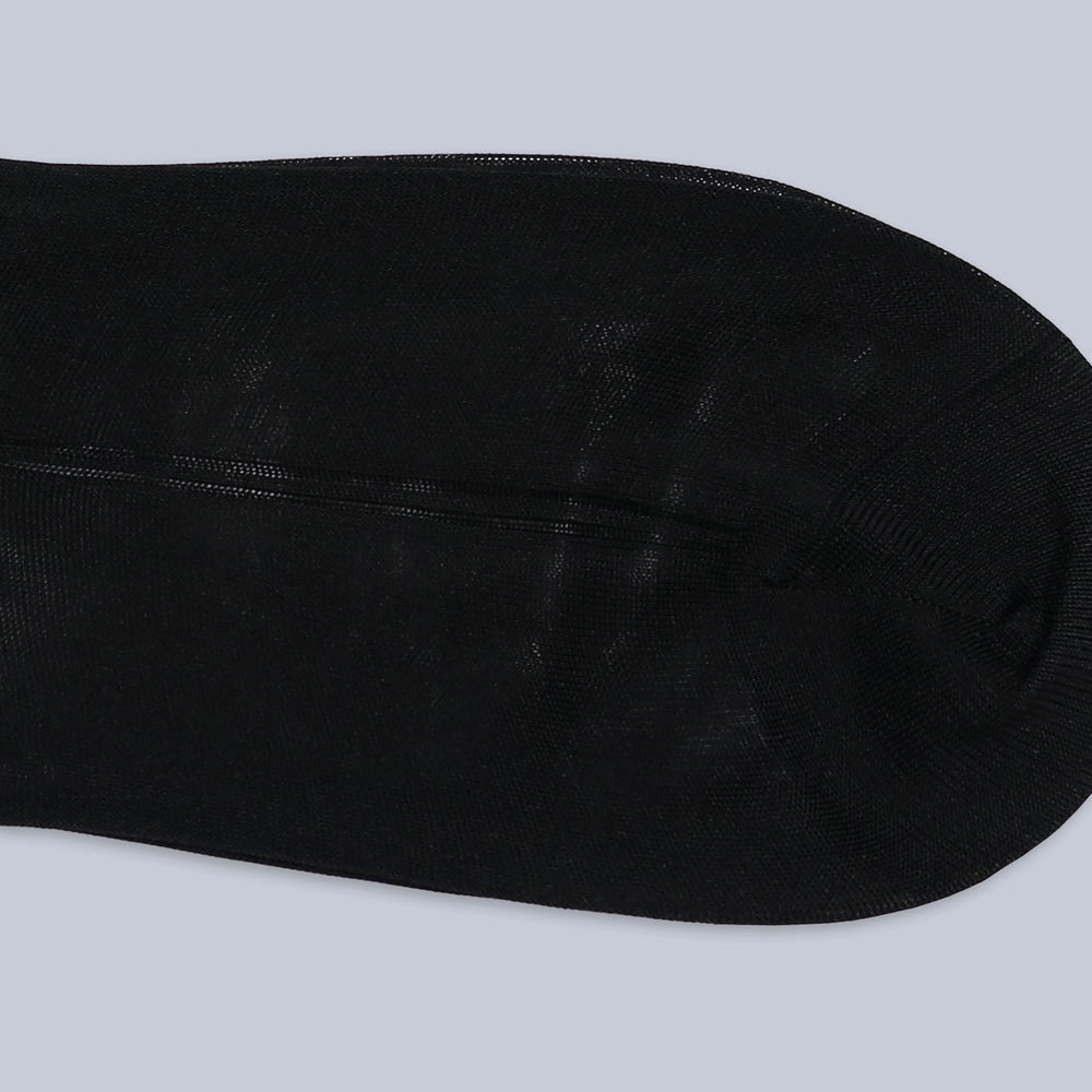 Black Silk Tuxedo Over The Calf Socks