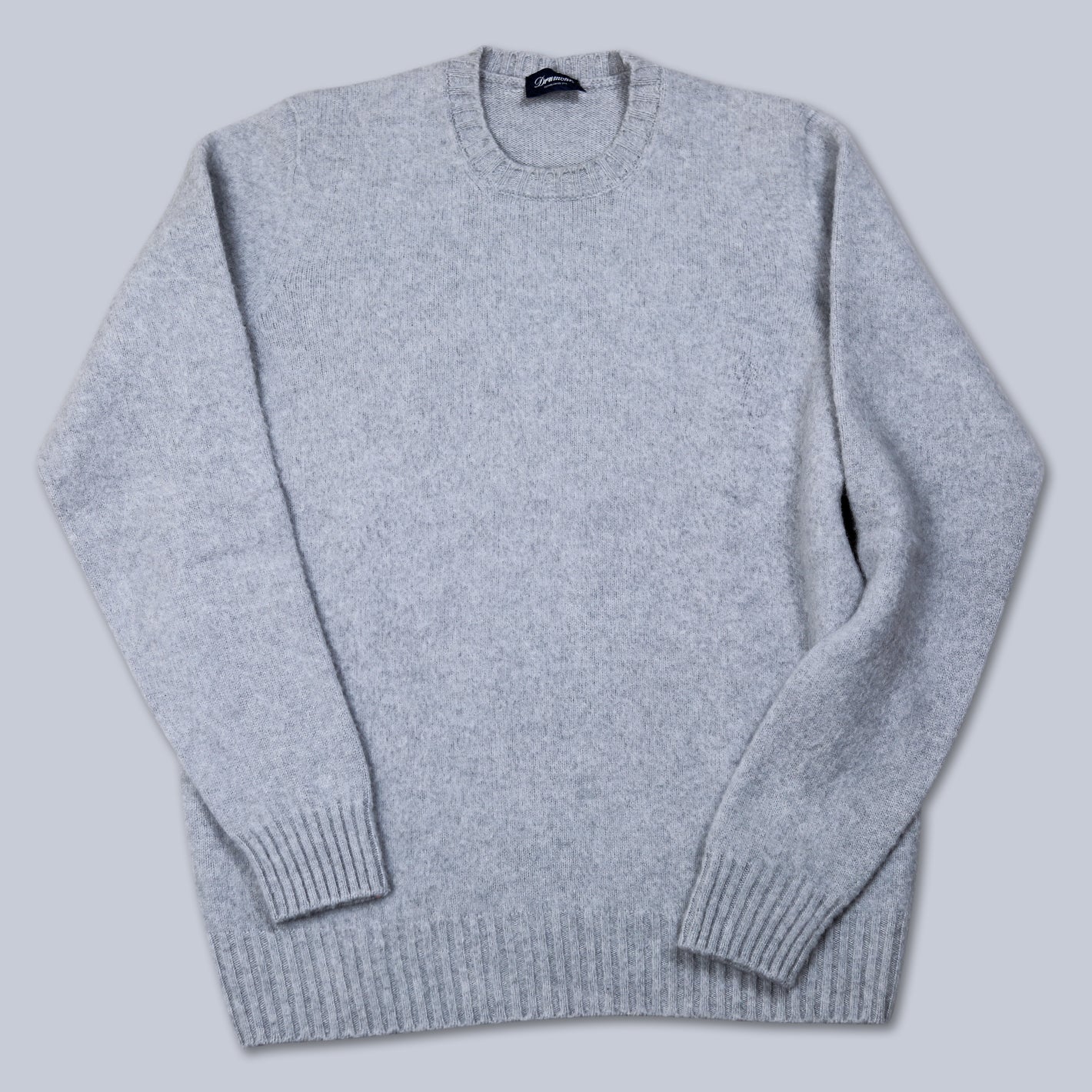 Grey round neck sweater deals