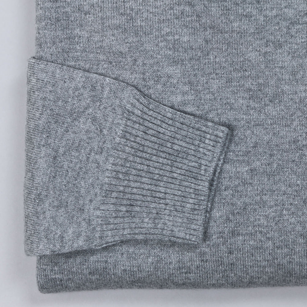 Grey Cashmere Crewneck Sweater