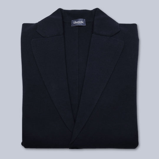 Navy Cotton Cardigan Blazer