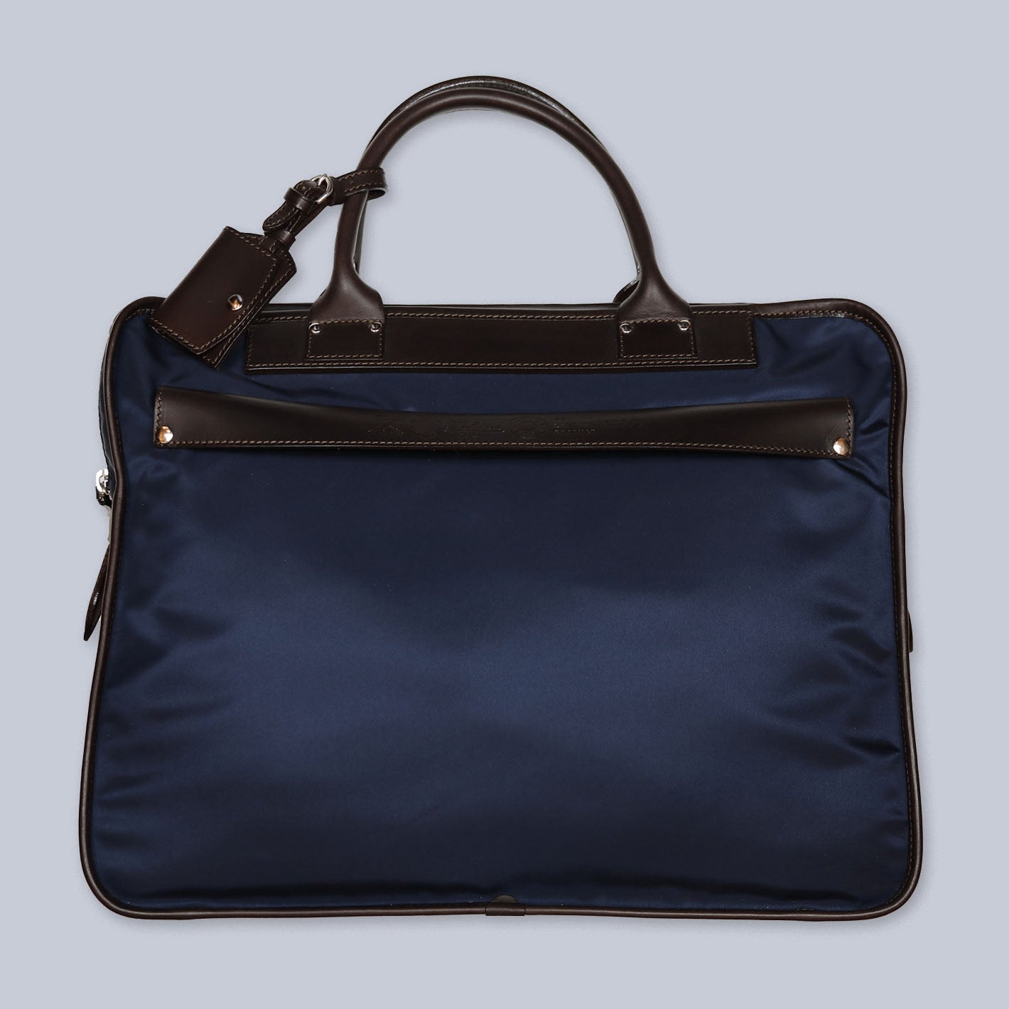 Navy Canvas Leather Briefcase – Lund & Lund
