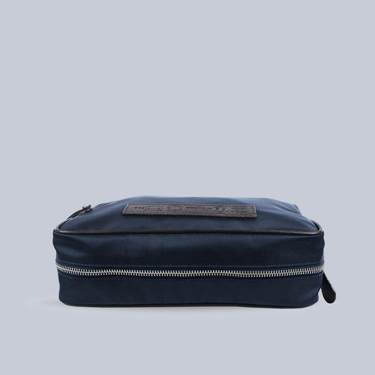 Navy Canvas Toilet Case