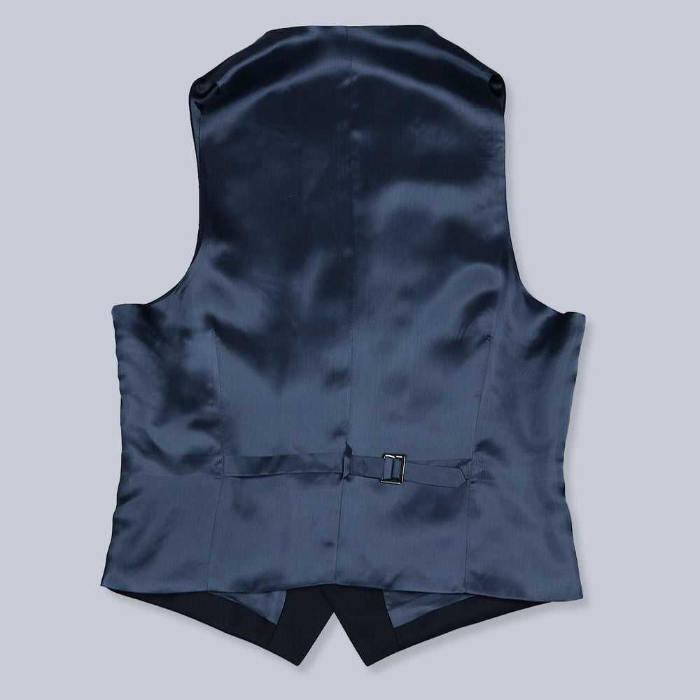 Navy Wool Suit Waistcoat