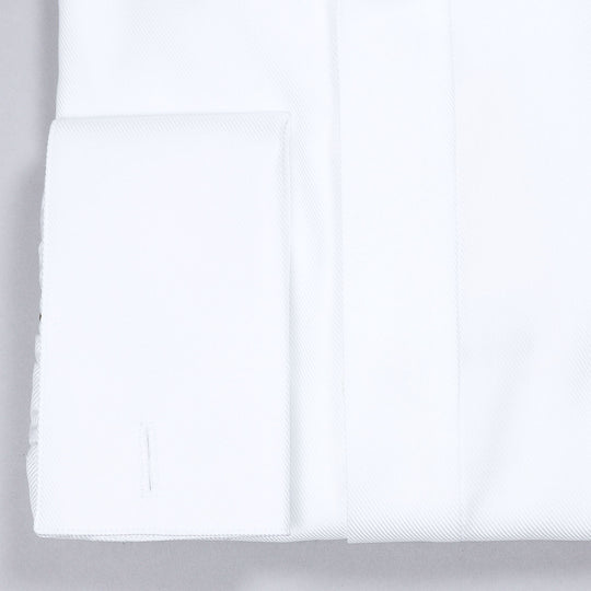 White Double Cuff Tuxedo Shirt