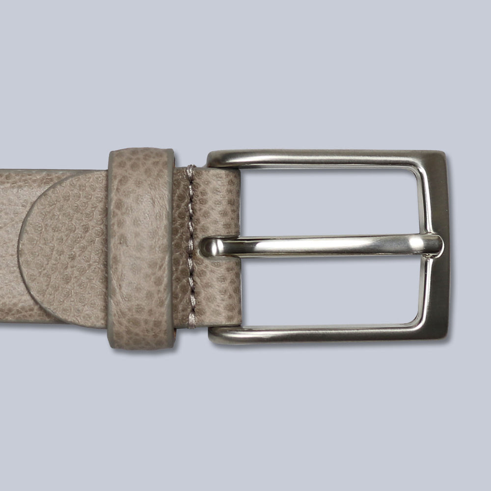 Dark Beige Grain 30mm Leather Belt