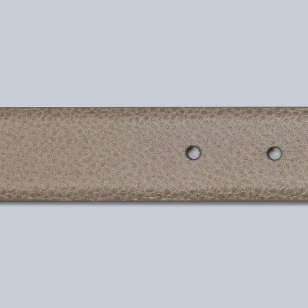 Dark Beige Grain 30mm Leather Belt