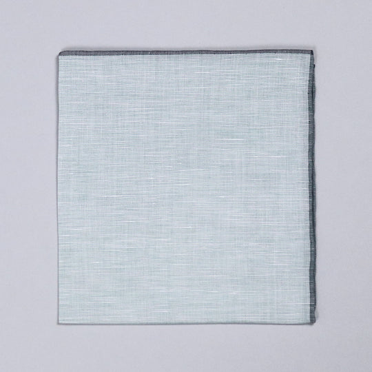 Green Cotton Linen Pocket Square