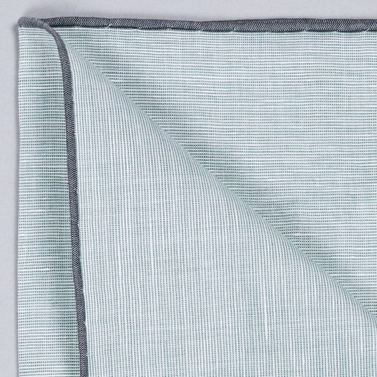 Green Cotton Linen Pocket Square
