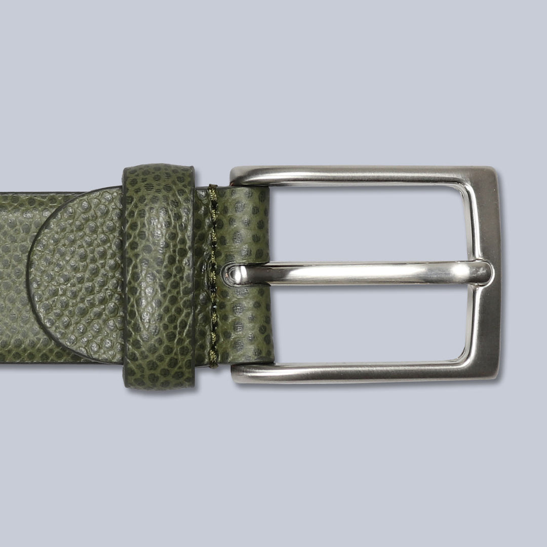 Green Grain 30mm Leather Belt