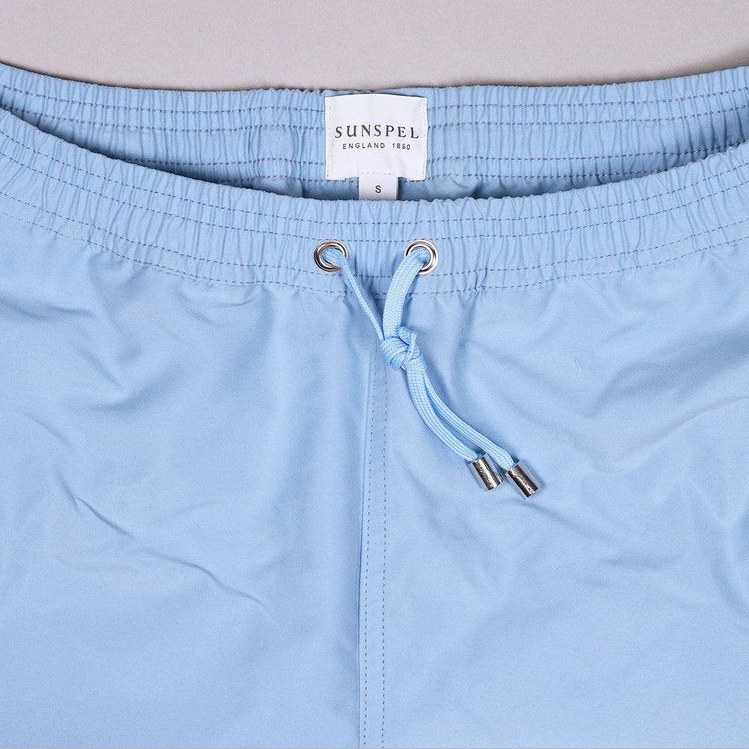 Light Blue Recycled Seaqual Drawstring Swim Shorts