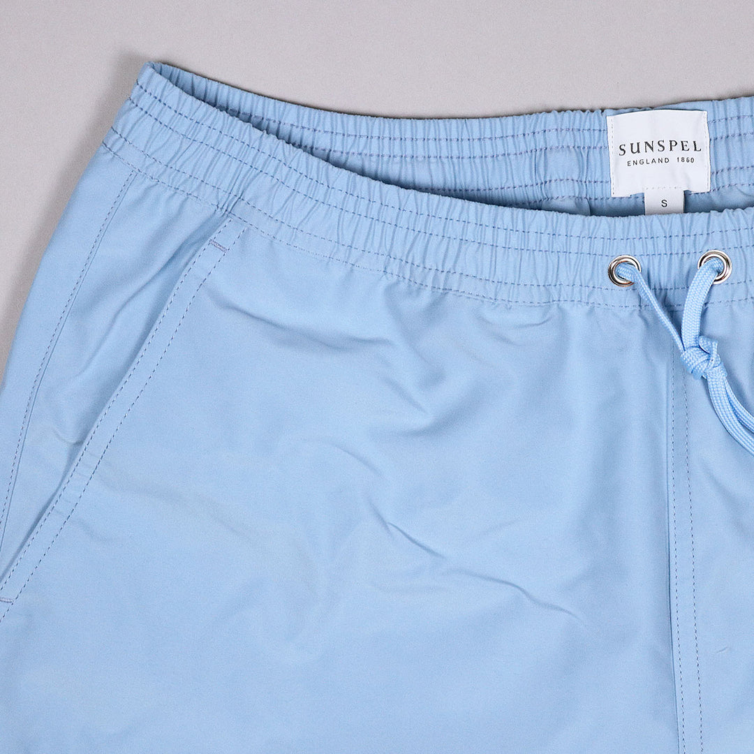 Light Blue Recycled Seaqual Drawstring Swim Shorts