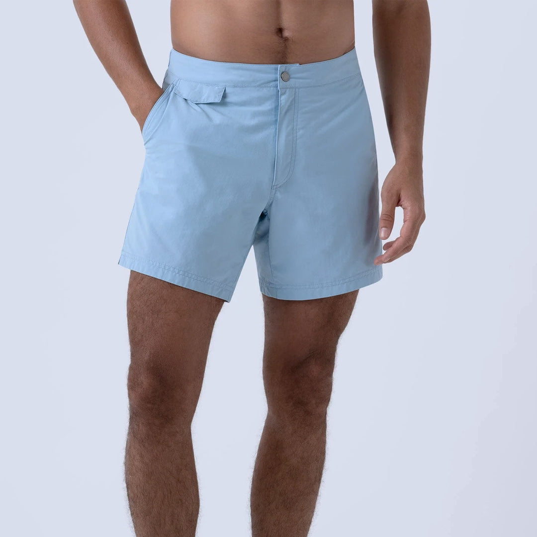 Light Blue Tailored Swim Shorts