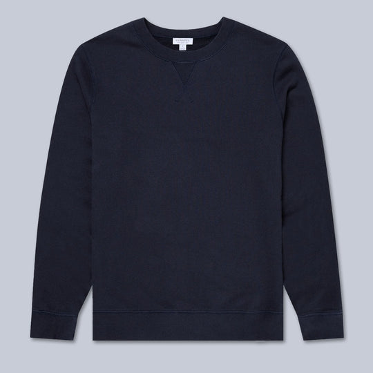 Navy Washed Loopback Sweatshirt