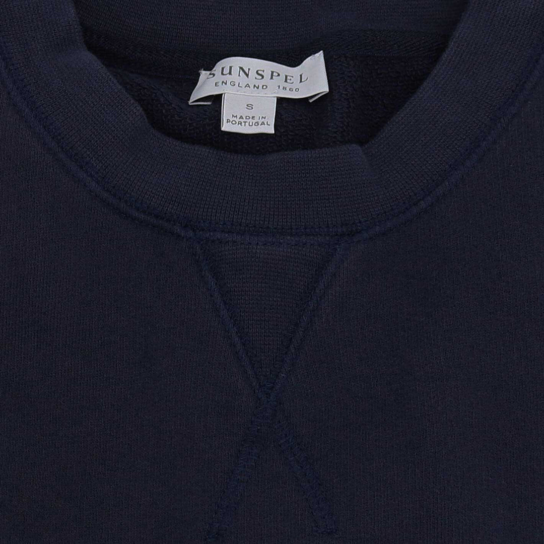 Navy Washed Loopback Sweatshirt