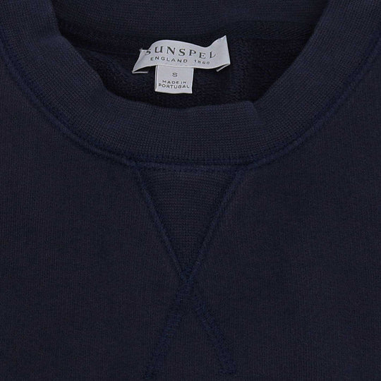 Navy Washed Loopback Sweatshirt