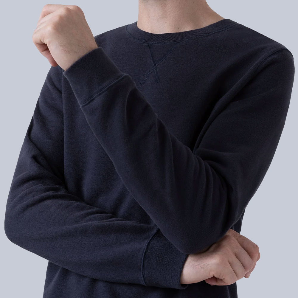Navy Washed Loopback Sweatshirt