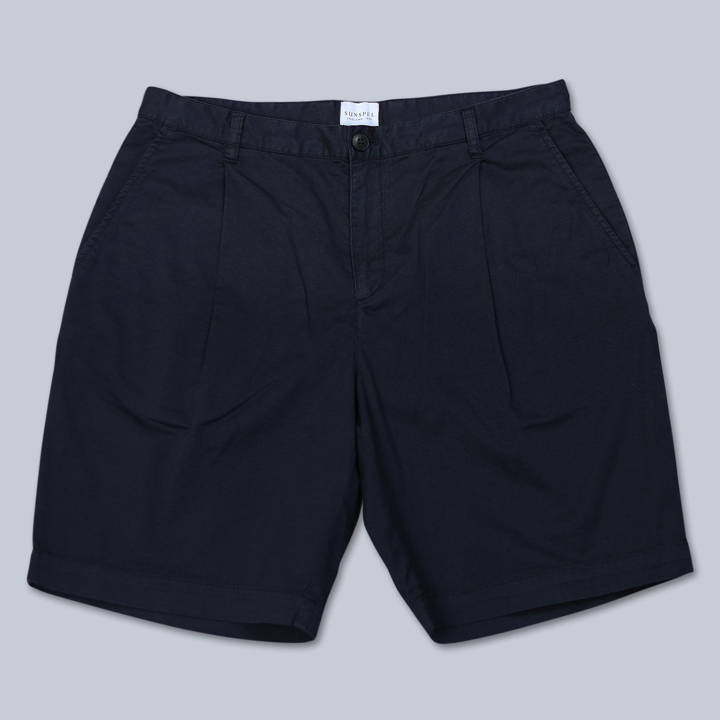 Navy best sale twill shorts