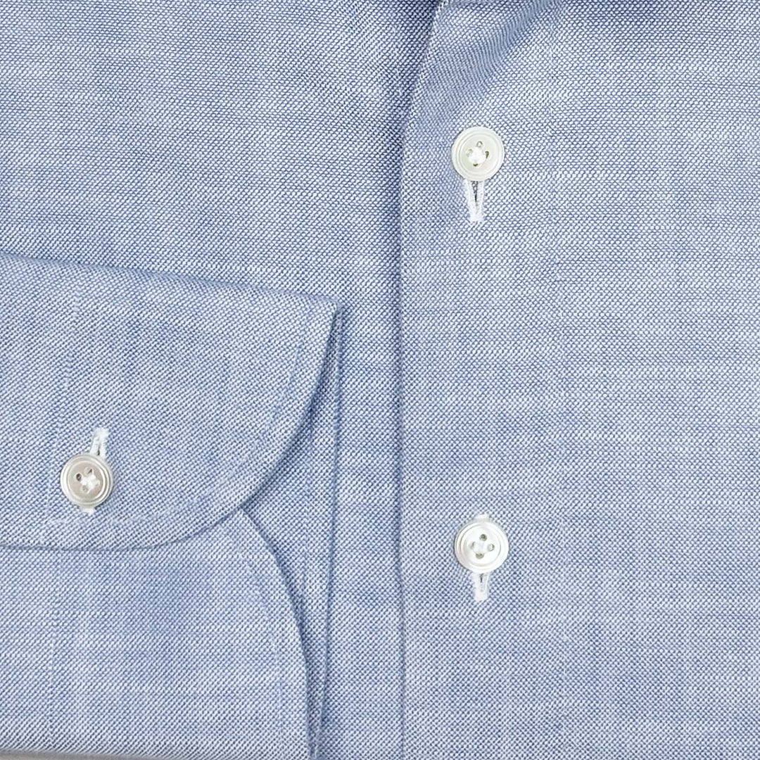 Light Blue Cotton Chambray Cutaway Shirt