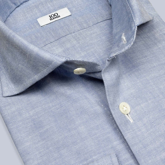 Light Blue Cotton Chambray Cutaway Shirt