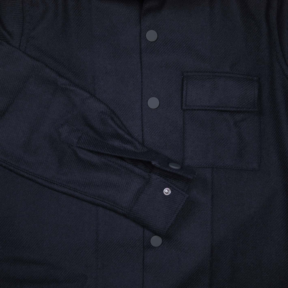 Navy Heavy Wool Short Traveler Jacket