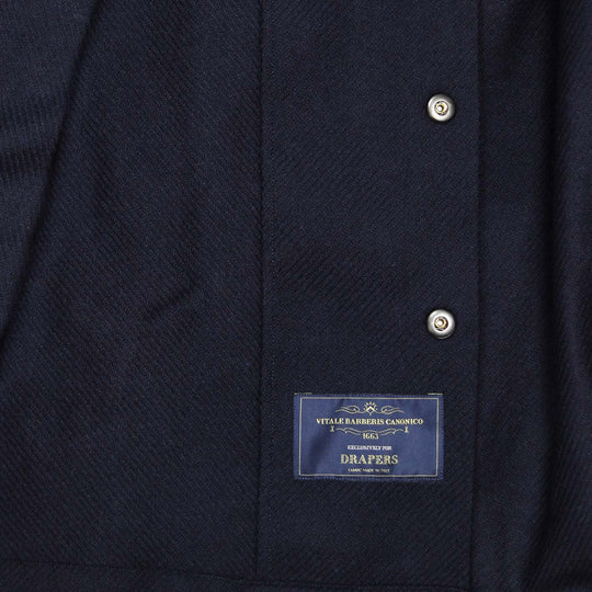 Navy Heavy Wool Short Traveler Jacket