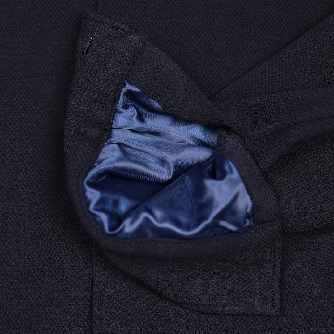 Navy Wool Mandarin Traveller Jacket