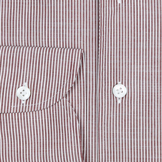 Red White Striped One-piece collar Shirt
