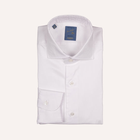 White Pinpoint Cutaway Shirt - Slim Fit