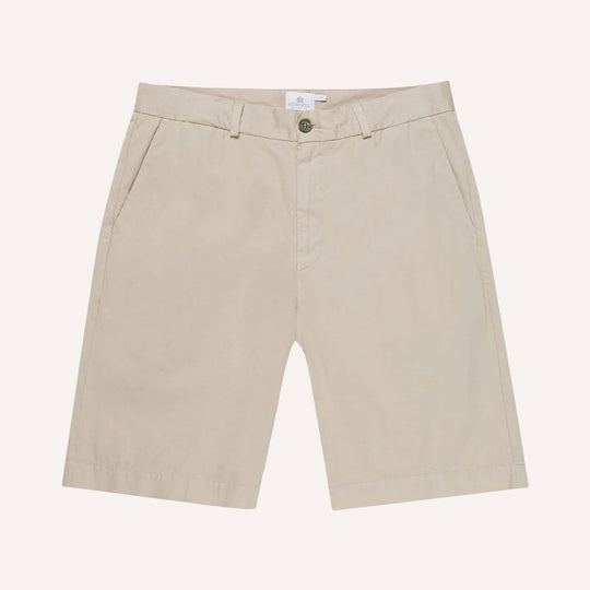 Beige Classic Cotton Chino Shorts