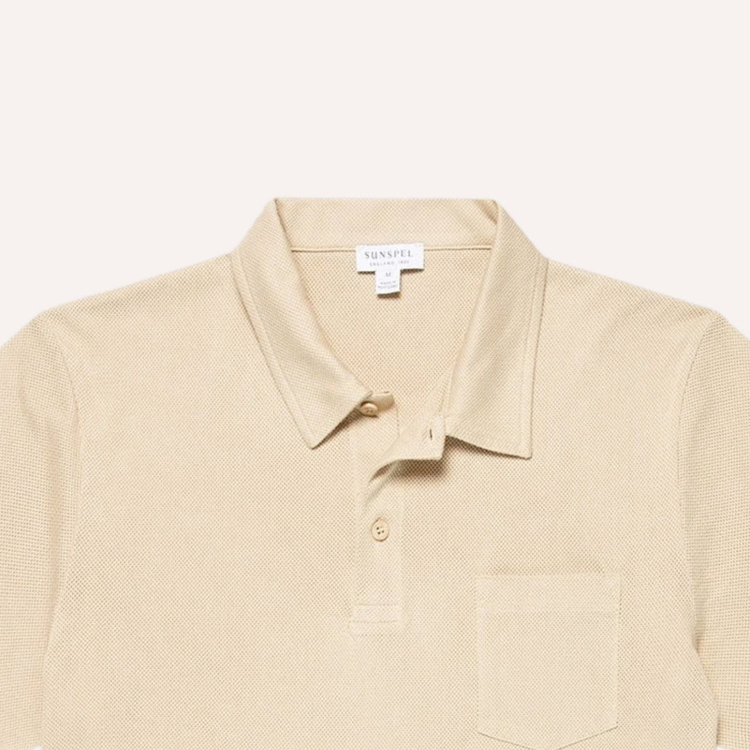 Hazelwood Beige Riviera Short Sleeve Polo Shirt