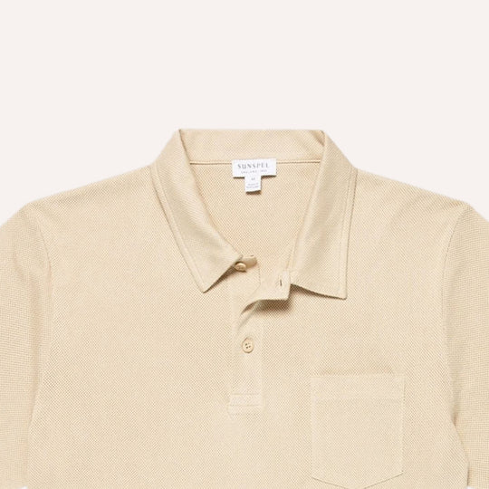 Hazelwood Beige Riviera Short Sleeve Polo Shirt