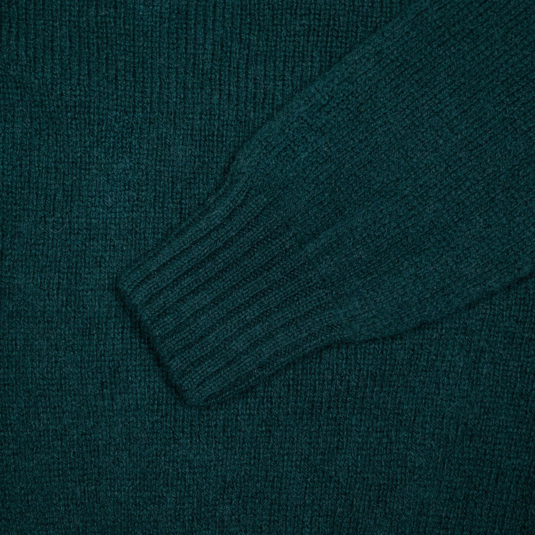 Tartan Green Supersoft Lambswool 3 Button Sweater