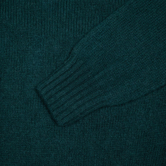 Tartan Green Supersoft Lambswool 3 Button Sweater