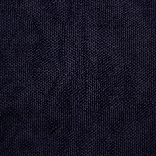 Navy Wool Jersey Mandarin Nehru Jacket