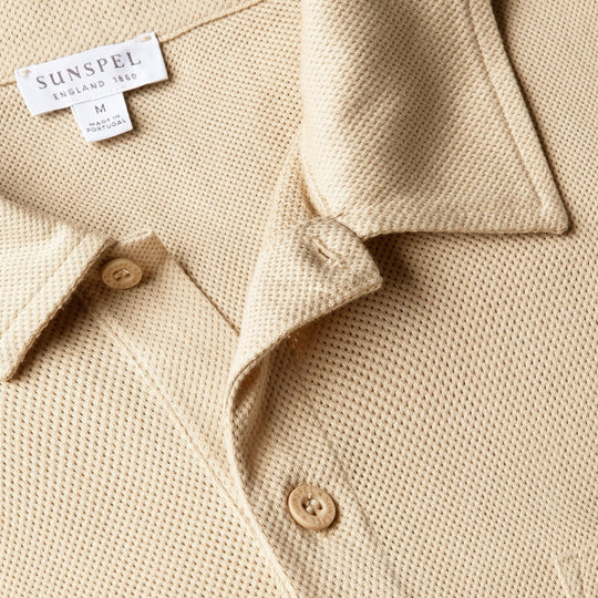 Hazelwood Beige Riviera Short Sleeve Polo Shirt