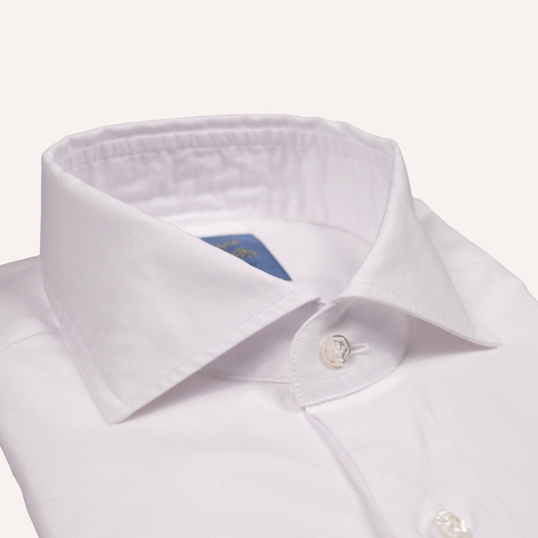 White Pinpoint Cutaway Shirt - Slim Fit