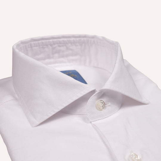 White Pinpoint Cutaway Shirt - Slim Fit