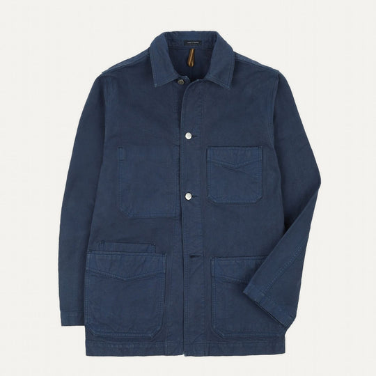 Navy Duck Cotton Canvas Overshirt