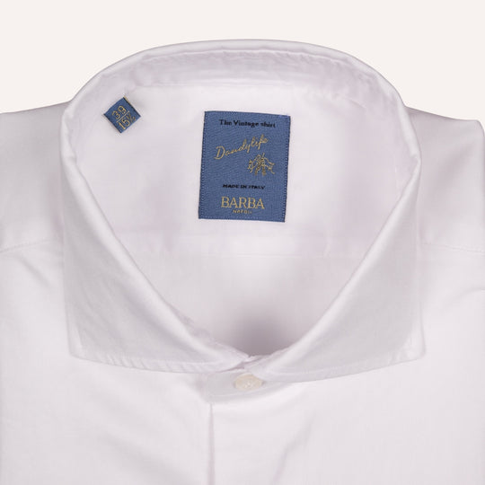 White Pinpoint Cutaway Shirt - Slim Fit
