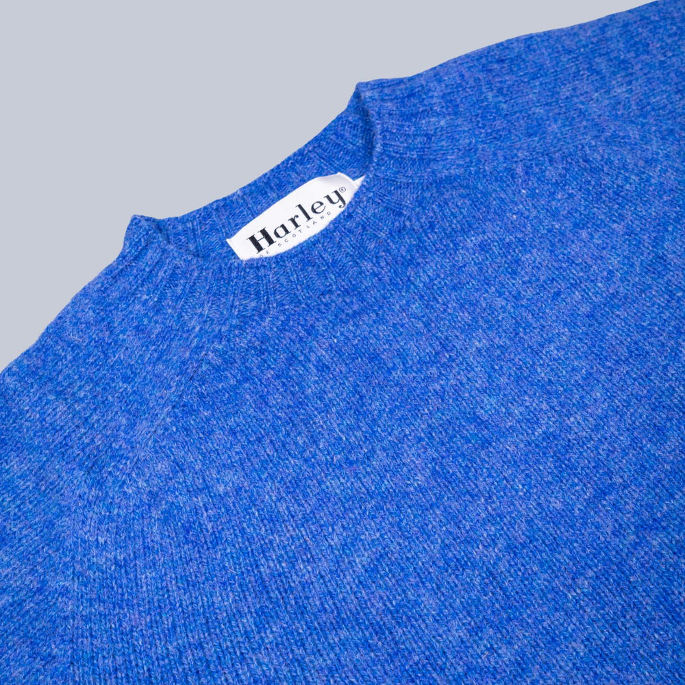 Cobalt Blue Supersoft Lambswool Crewneck Sweater